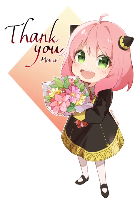 母への誕プレで描いたアーニャ!!!ファイルは会社の人から貰ったらしい 