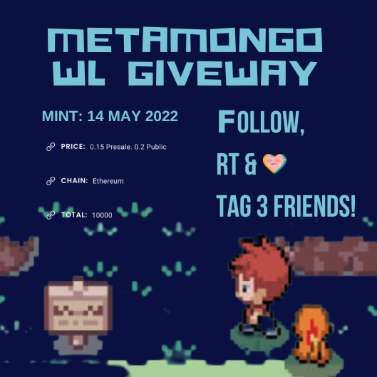 Meta_Morphos_is's tweet photo. 💥To survive, one needs to be brutal. Be the surviving Metamon!💥

I partnered up with @metamongo 🤜🤛

- don't forget to 

1⃣ Follow @Metamongonft &amp; @Meta_Morphos_is 
2⃣RT &amp;❤️
3⃣TAG 3 Friends

⏱ ~2D
#NFT #NFTCommunity #Giveaway #WLgiveaway #whitelist #NFTdrop #nftcollector https://t.co/Q5nhN0E69f