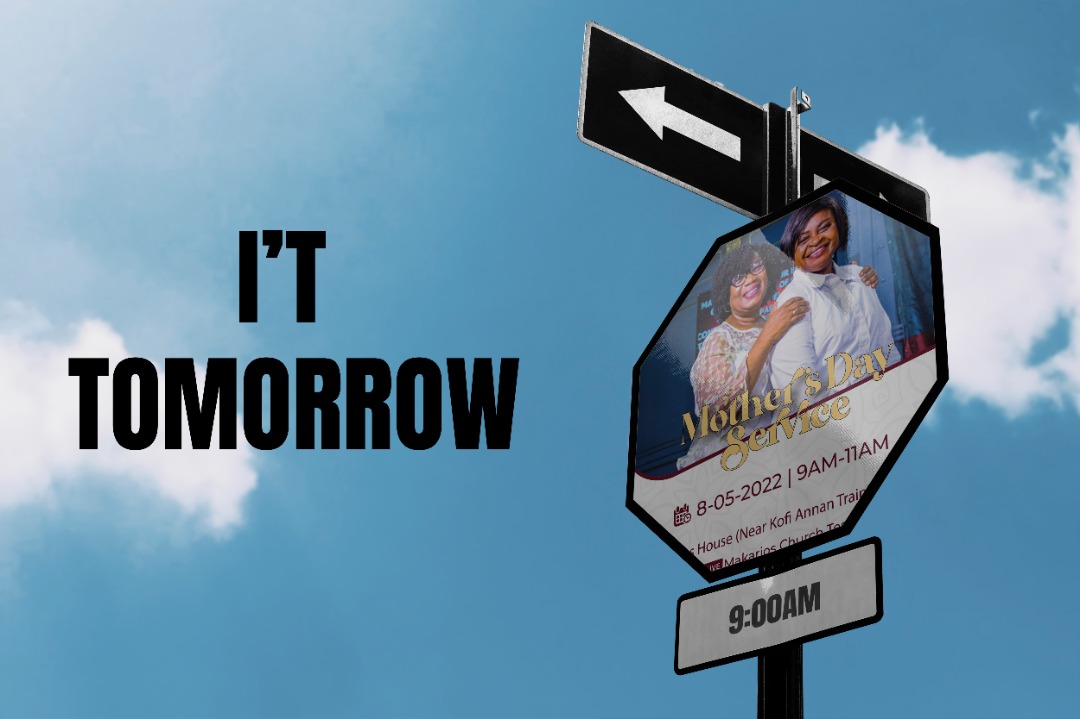 IT'S TOMORROW..
Time: 9am sharp
#MothersDayService
#TransformationService