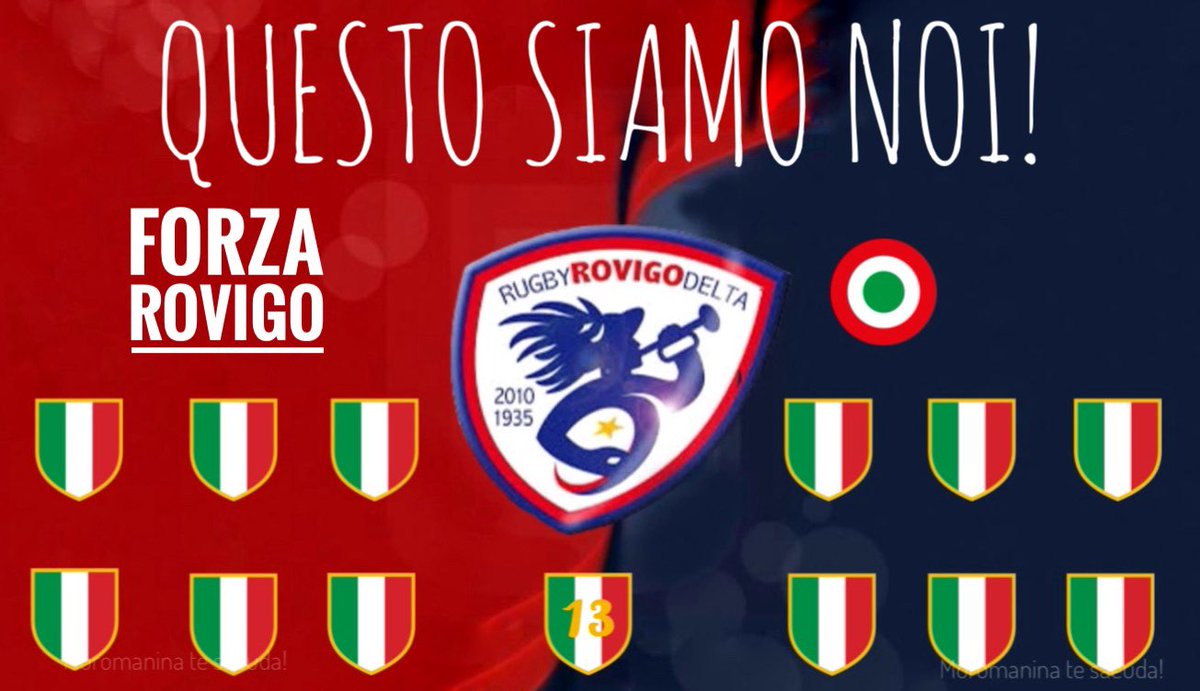 rugbyrovitweet's tweet photo. Forza Rovigo! Forza ragazzi! 🔴🔵🇮🇹 #top12 #rugby #forzarossoblu https://t.co/STfq5IJ9FV