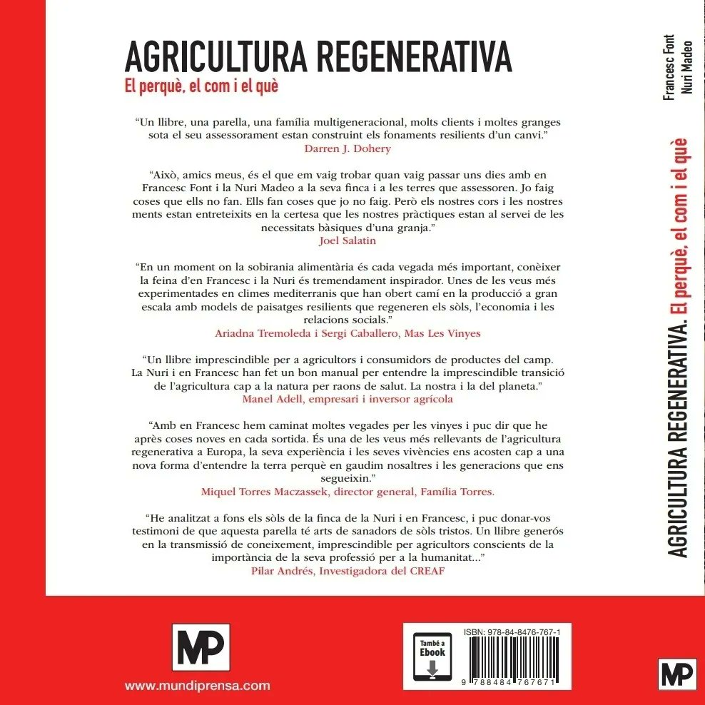 La Nuri i jo ho hem buidat tot en un llibre de 420 pàgines, que acaba d'entrar a impremta, i estarà disponible en cat i cast

Nuri y yo lo hemos vaciado todo en un libro de 420 páginas, que acaba de entrar a la imprenta y estará disponible en cat i cast

#agriculturaregenerativa