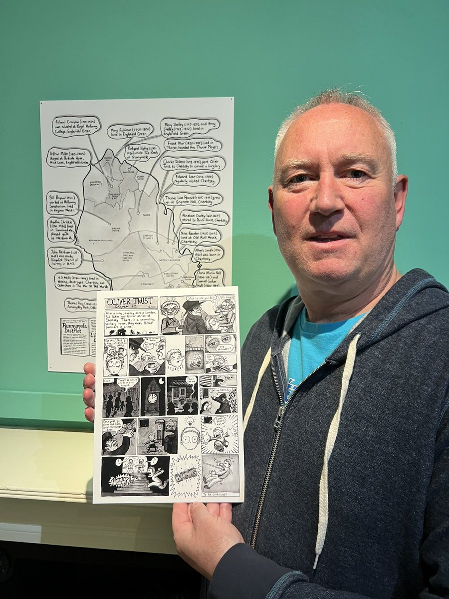 CMarknuti's tweet photo. On Surrey Day at Chertsey Museum in the literary links exhibition - Oliver Twist burgled a house in Chertsey!! https://t.co/FCxFEKKktx
