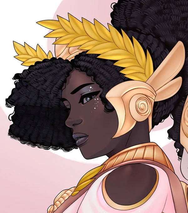 It's her, Mercy Overwatch (but reimagined). ✨👼🏿 