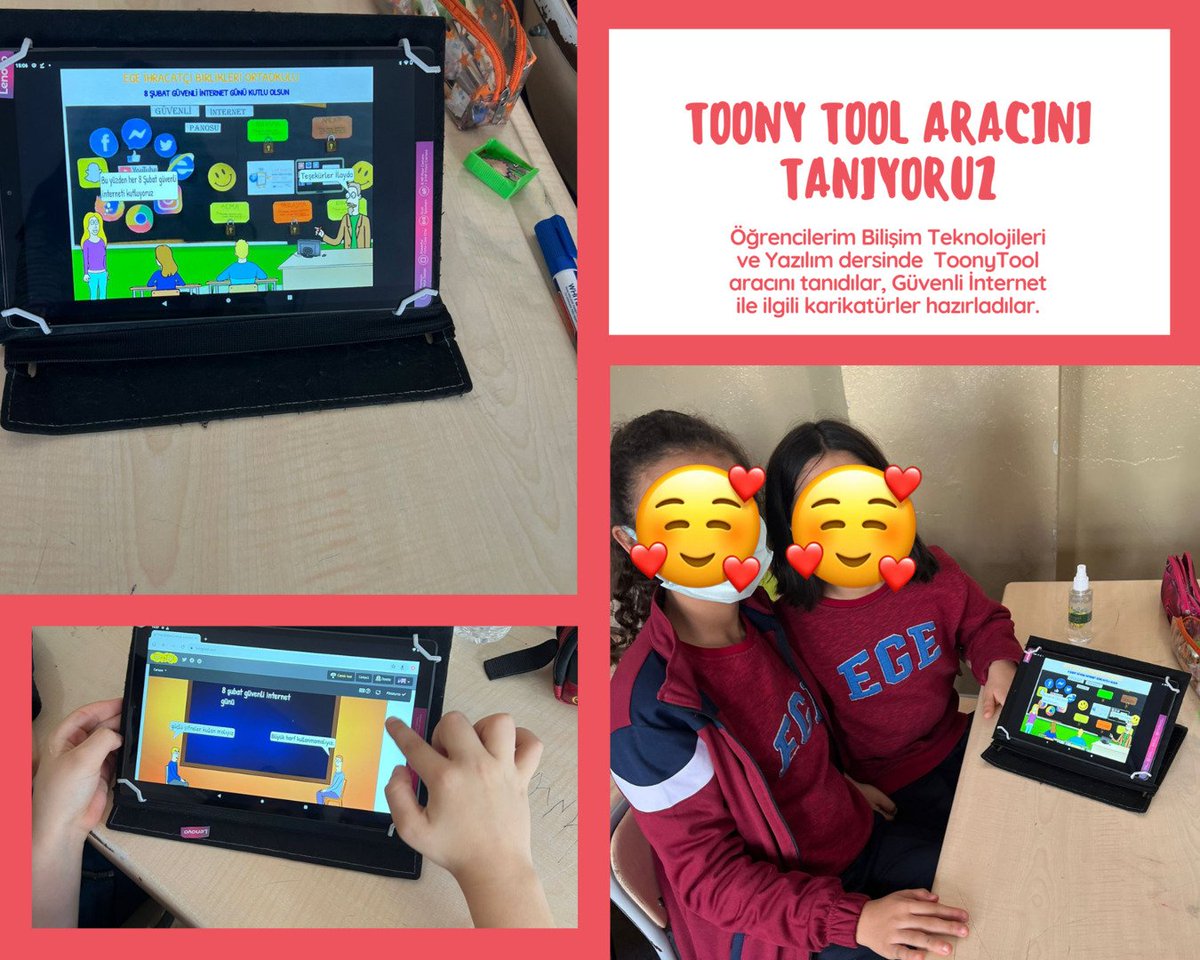 Öğrencilerimiz Toony Tool web 2.0 aracını kullanarak Güvenli İnternet Günü ile ilgili karikatür hazırladı.