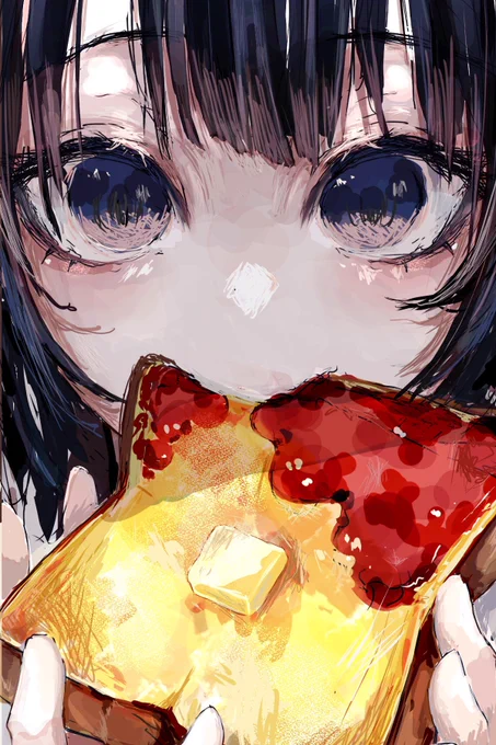 みんなはトーストに何塗る派??
#絵柄好みって人にフォローられたい #オリジナルイラスト #無名絵師 