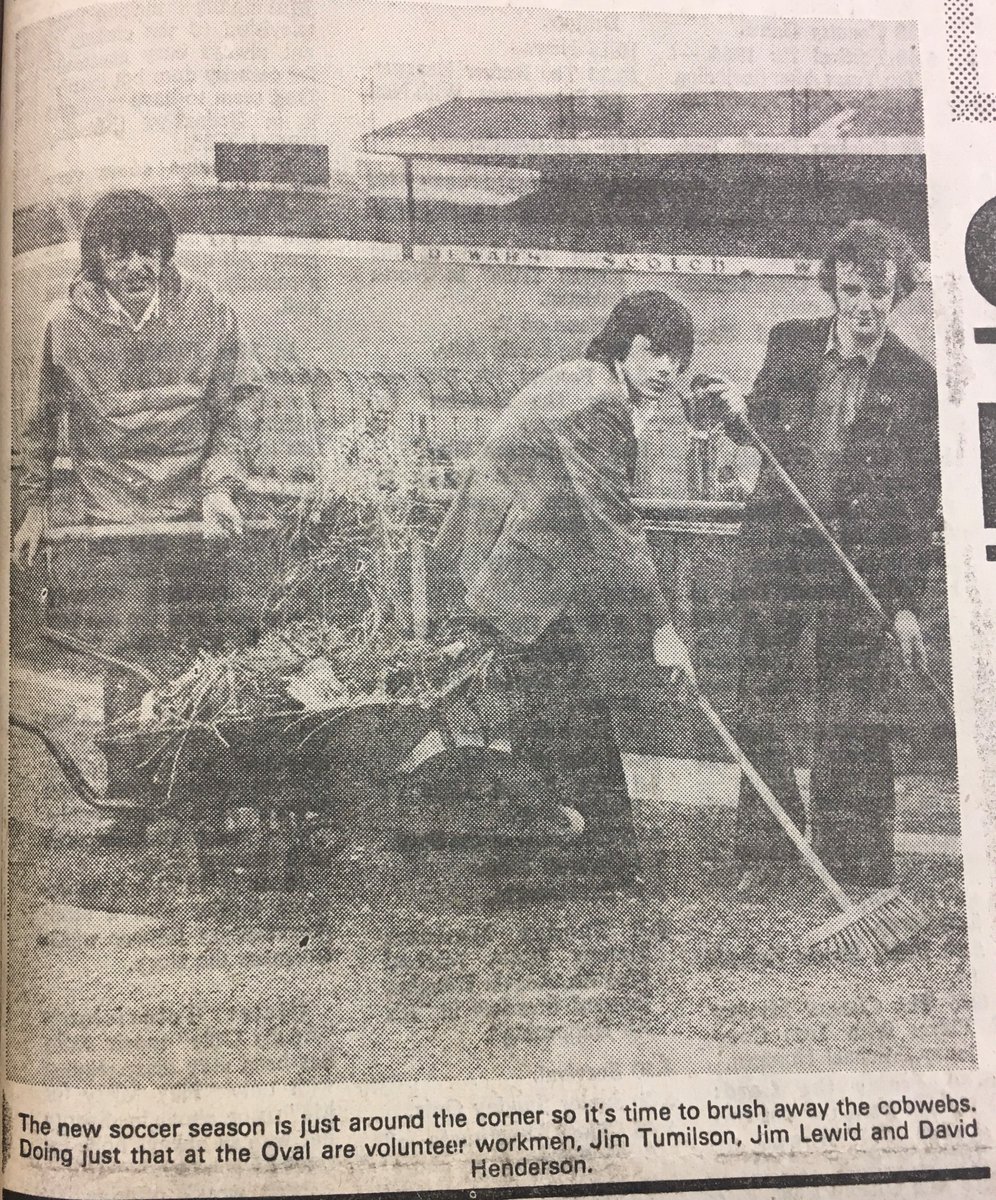 topping_darren's tweet photo. A pre-season spruce-up at The Oval in 1977. Image courtesy of Ireland's Saturday Night https://t.co/o2MYG4tHkN