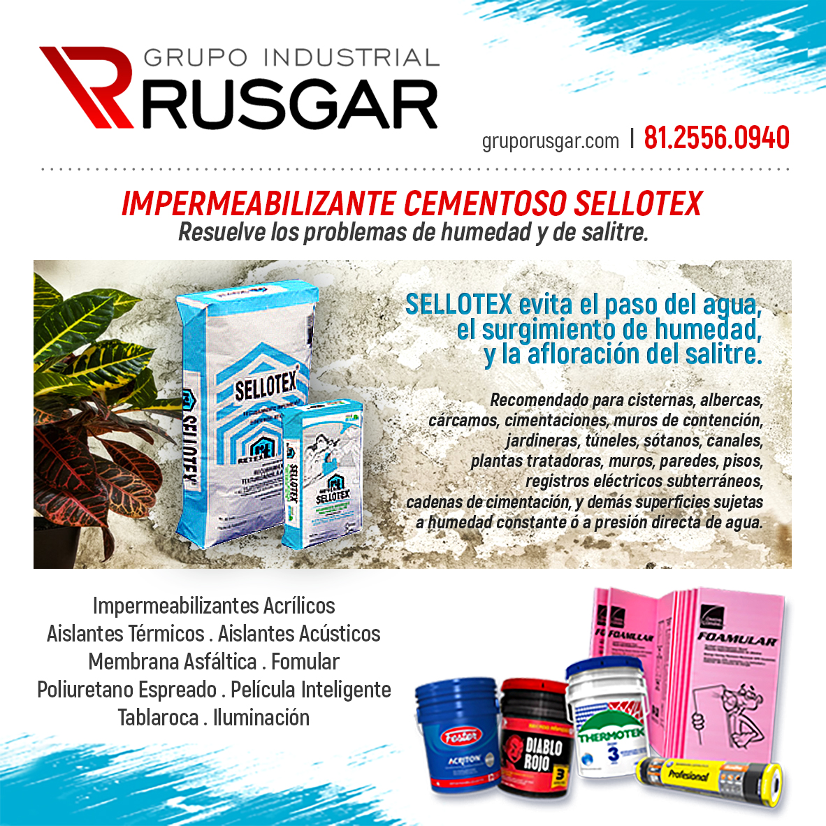 ImpersMty's tweet photo. #Impermeabilizante #Cementoso #Sellotex
Evita el paso del #agua, la #humedad y la aparición de #salitre. Recomendado para #cisternas, #albercas, #cimentaciones, #murosdecontención,
#jardineras, #t��neles, #sótanos, #techos,
#muros, #paredes, #pisos y más. #Monterrey #NuevoLeon https://t.co/Kn64JnkpiG