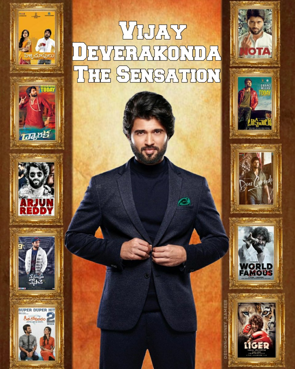 OfficialSreeNu's tweet photo. @kirancsiva @DilkarGireeshn @TheDeverakonda https://t.co/CuZpH7YkAU

No Bro! Have a Look Here To Know What #VijayDeverakonda Upcoming Lineup Is 😌

(#VD10 #Liger)
#VD11 (#VD12 #JGM) #VD13 https://t.co/lu0WYqXFQ9