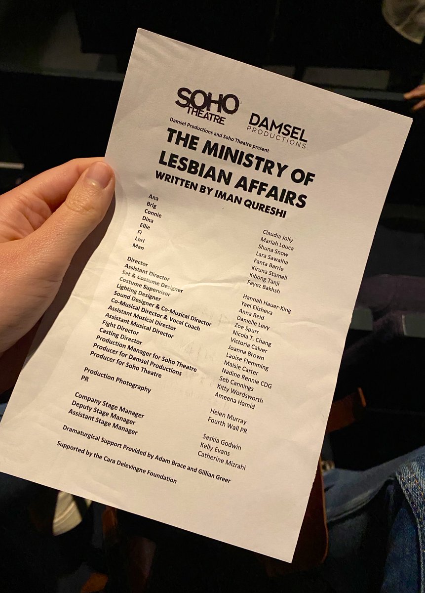 Laura Kay (@lauraelizakay) on Twitter photo The Ministry of Lesbian Affairs at <a href="/sohotheatre/">Soho Theatre</a> is so good!! We had the best time - it’s a total joy and clearly written and performed with so much love. I left crying my eyes out but in a good way. If you’re able to go, go! The Ministry of Lesbian Affairs at <a href="/sohotheatre/">Soho Theatre</a> is so good!! We had the best time - it’s a total joy and clearly written and performed with so much love. I left crying my eyes out but in a good way. If you’re able to go, go!