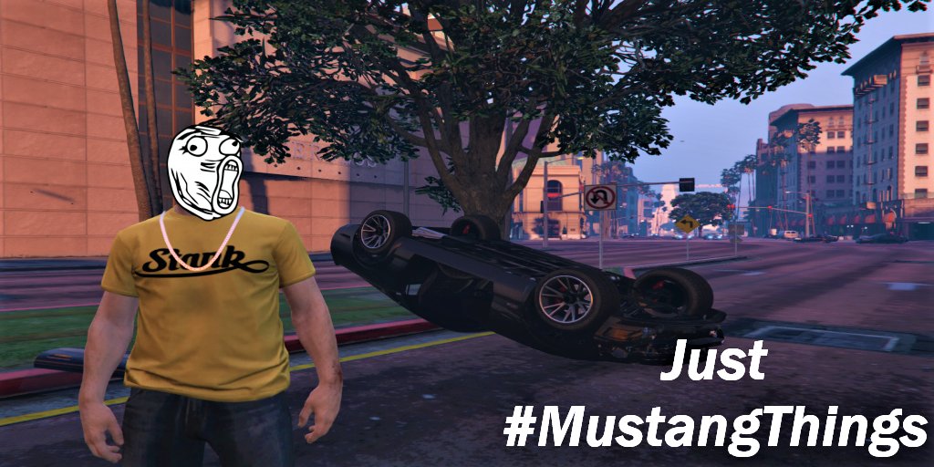 TheScapMan's tweet photo. #GTAOnline is hilarious. Goofin' around with the horses and we get up to some mischief!
#Cars #automotive #Mustang #MustangThings #StangBoarding #ricer #dumb #silly #goofy #GTAV #MustangMoments #VapidDominator #Vapid https://t.co/mrluRz6DC3