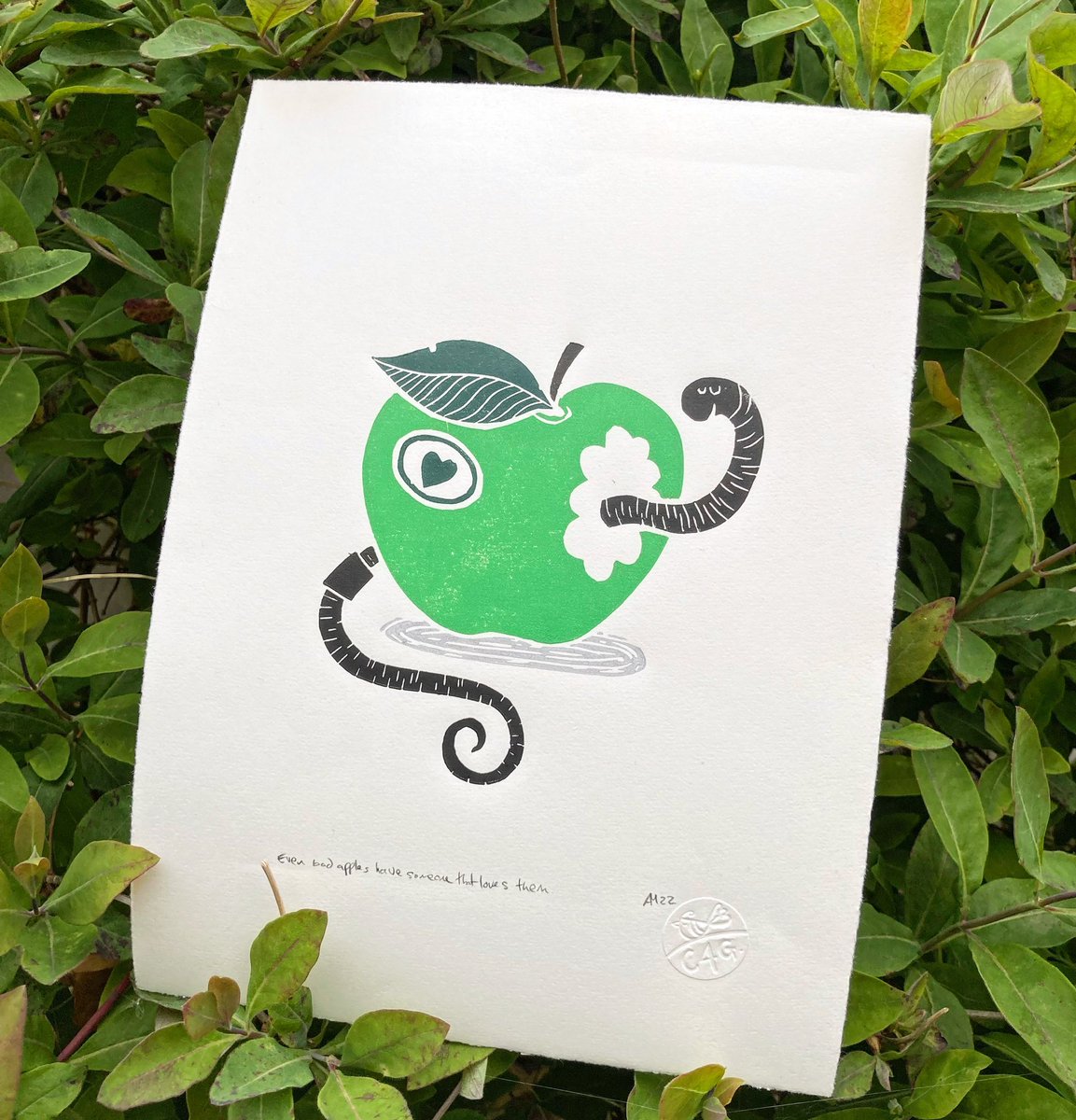Mezandy's tweet photo. I have a new #Linoprint … it’s on my Etsy, that is all! https://t.co/1qBGFuXXYj
