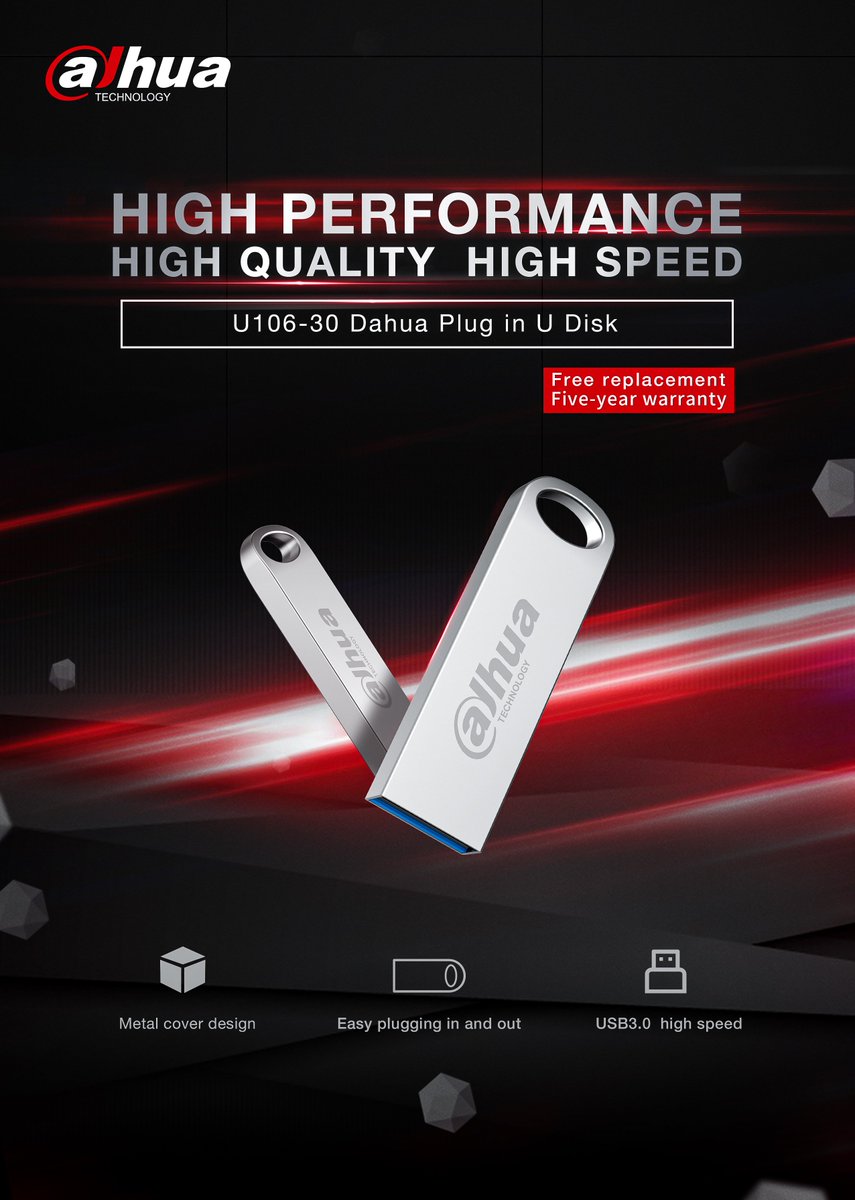 dahuamemory's tweet photo. It's time to enter the USB 3.0 Era! 🚀
The #dahua U106-30 #udisk not only offers high #performance, but also comes with a 5-year warranty! #usb
#dahuatechnology #dahuacctv #dahuasecurity #f4 #like #happysaturday https://t.co/PUnaktaTFY