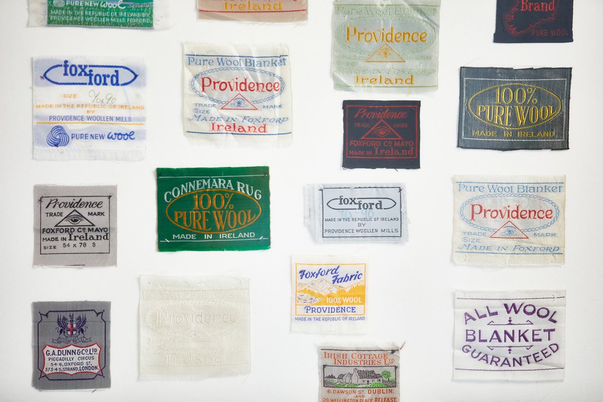 foxfordhome's tweet photo. The Foxford woven label has become the hallmark of excellent quality. It was once used to differentiate between the three varied sizes - Providence, Connemara and Nephin.
Did you have one of these labels on your Foxford throw?
#foxford #Foxford130 #madeinmayo #madeinireland https://t.co/2QuLMrts4T