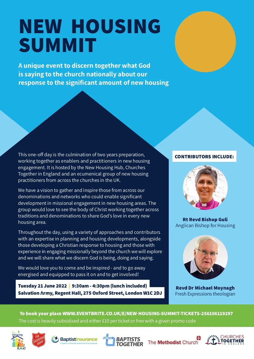 Is your church thinking about how to respond to new housing developments?

Don't miss the New Housing Summit on 21 June 2022.

cte.org.uk/new-housing-su…

Organised by the New Housing Hub. Speakers Bishop <a href="/Guli_FD/">Guli Francis-Dehqani</a> and Dr Michael Moynagh from <a href="/freshexpression/">Fresh Expressions</a> 

#ChurchesTogether