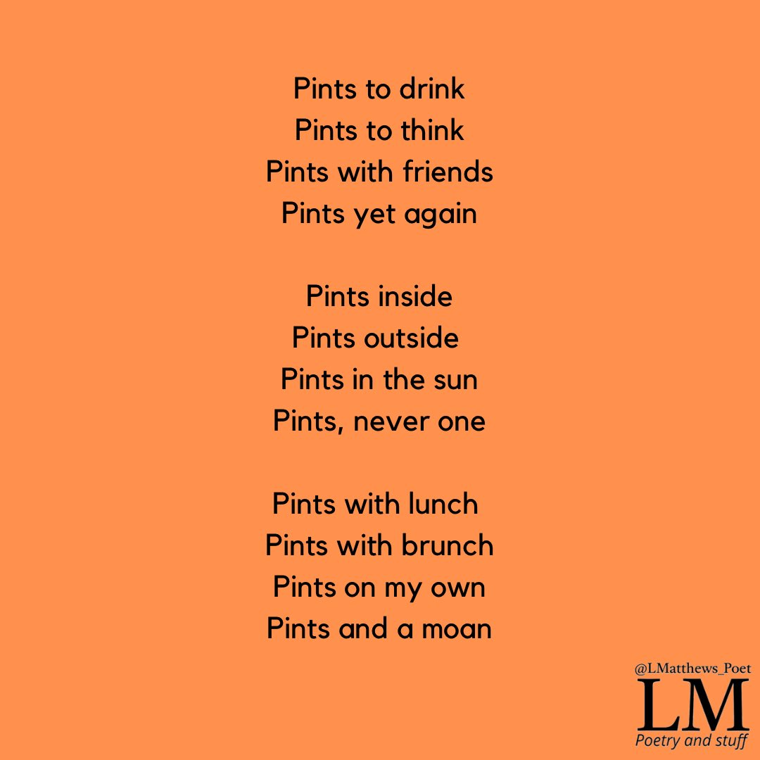 LMatthews_Poet's tweet photo. Pints 🍻 

#poetry #poetrycommunity
#poetstwitter https://t.co/zMbgj9Hz07