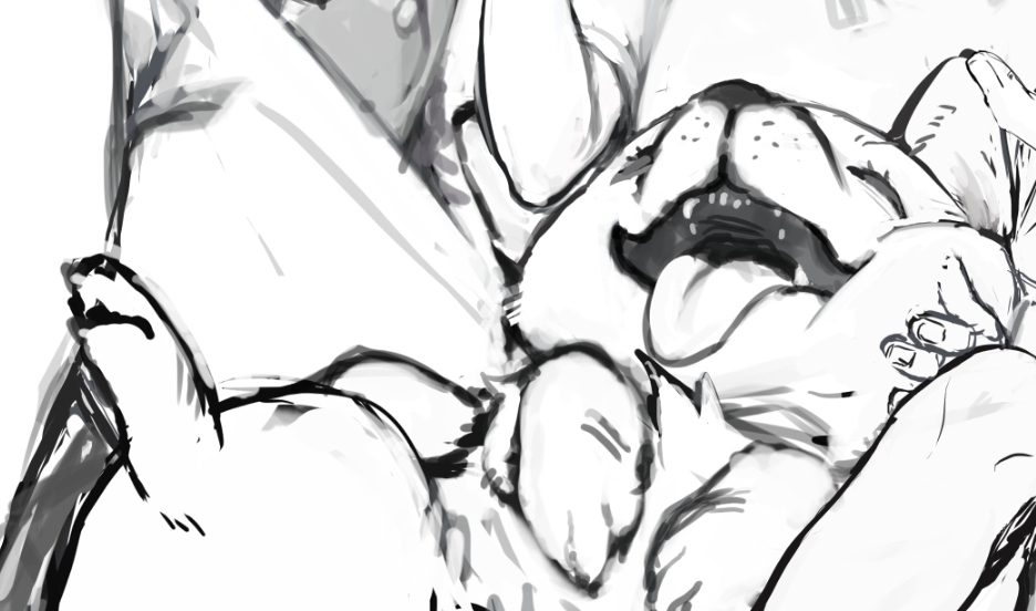 描きおろし一部のラフ🐶 