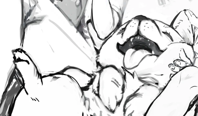 描きおろし一部のラフ🐶 