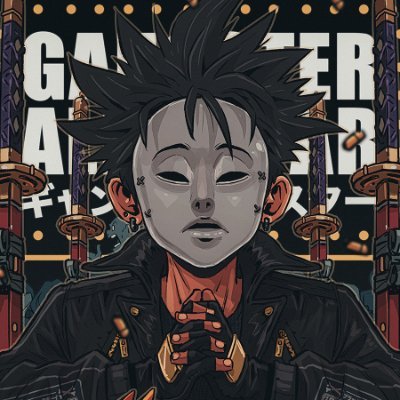 SomeOneitis's tweet photo. This tweet is for my favourite project at the moment @gangsterallstar .
this project have a great history. @aroundtheduang is founder of the gangsters collection. he is a thai cartoonist and  illustrator. This series started from one of his best collection. this all started with https://t.co/zHm39T009Z