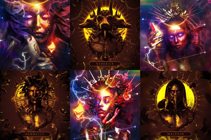 STELLAR GODDESS &amp; DEMONS have arrived on web 3. Inspired by Universe &amp; powered by the Energies these entities were born. 
Own them and they will bring you the Luck &amp; charm.
opensea.io/NFT_DRIVE_V2
Floor Price - 0.04 ETH for the goddess &amp; 0.06 ETH for Demons

#NFTartists #opensea