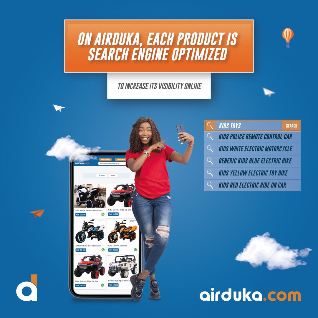 Mercynicky_'s tweet photo. Search optimization engine for each product on @airdukait by their in house team, this will make your product much easier to be found on online sites such as goggle.

More online visibility for your products = more sales.
#Justairdukait https://t.co/8QHdRTv26s