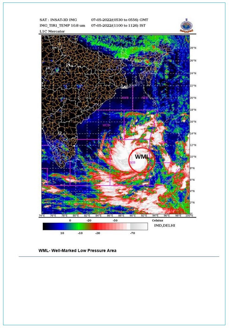 kalingatv's tweet photo. Special Bulletin on #WellMarkedLow pressure area over Southeast Bay of Bengal and adjoining South
Andaman Sea & it’s likely intensification into a #cyclonicstorm on 8th May, 2022: Met, Bhubaneswar https://t.co/u3CJHyX8FR