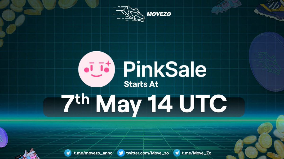 Move_zo's tweet image. MoveZo - Pink Sale PreSale  Reminder

✧PreSale Starts in 5 Hours

✧Whitelisted Users Can Contribute 

✧Pool will be Opened for Public (Subject to Availability) 

✧Contributions in BNB only
(0.2 to 2 BNB)

⚡Presale: MoveZo.xyz/pre-sale

#MoveToEarn #BSCGems #NFT #Web3