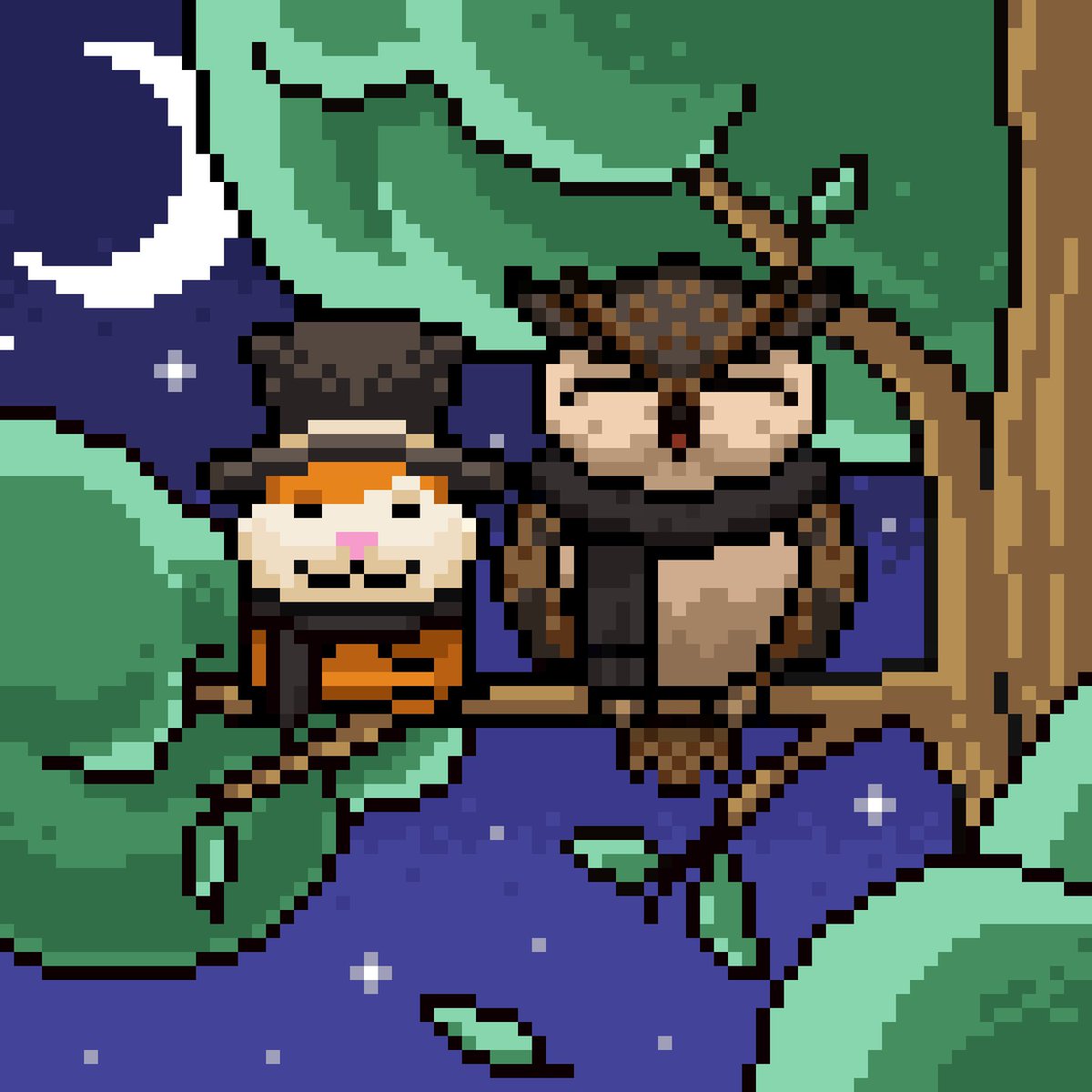 Homaland ๐น (@homaland_nft) on Twitter photo If follow the moonlit path leading into the daaark-dark forest, then pas a fast-flowing creek and a fallen old tree infested with wood lice and termites, you will come to the tallest tree in Homaland. A Night Owl landed here tonight. Welcome my nighty frien UwU <a href="/NightOwlsNFT/">Night Owls</a> If follow the moonlit path leading into the daaark-dark forest, then pas a fast-flowing creek and a fallen old tree infested with wood lice and termites, you will come to the tallest tree in Homaland. A Night Owl landed here tonight. Welcome my nighty frien UwU <a href="/NightOwlsNFT/">Night Owls</a>