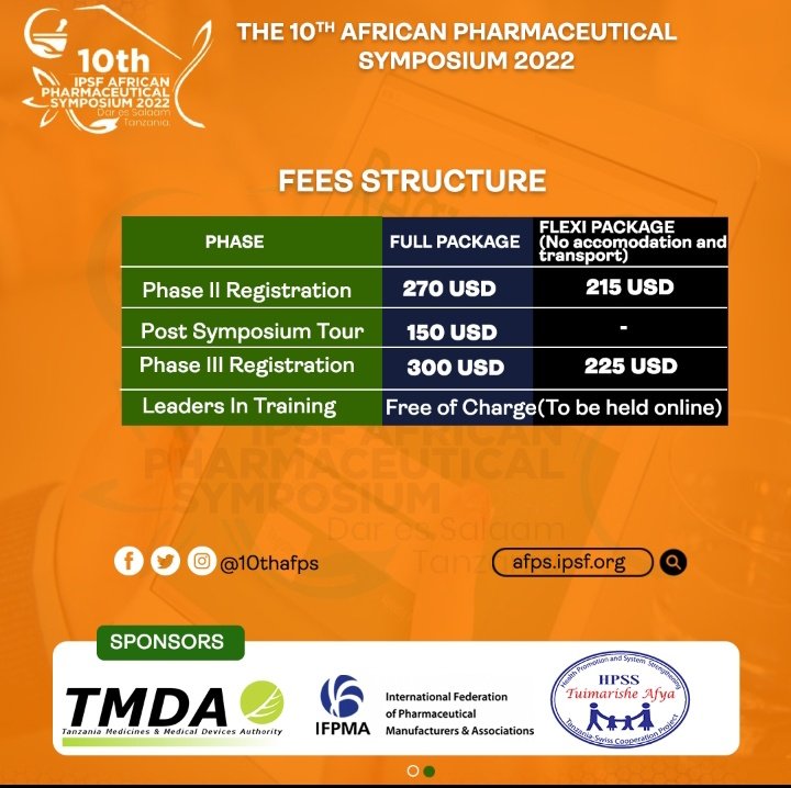 10thipsfafps202's tweet photo. The second phase registration is now extended to 11th May 2022🎟️🛎️
Please register via the link below
https://t.co/qmMAGlqSUY
@tmda_tanzania @AfyaHpss @SocietyTanzania @IFPMA https://t.co/jlbDVJXIm2