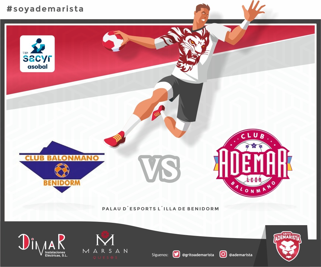 💥 SÓLO VALE GANAR💥

Partido vital el de ésta tarde en Benidorm para seguir teniendo opciones de poder entrar en Europa la temporada que viene.

📍Benidorm
⌚17:00 horas
<a href="/bmbenidorm/">BM Servigroup Benidorm</a> 🆚 <a href="/ADEMARLEON/">//Abanca Ademar León</a>

#VamosAdemar #RugeLeon #aPorEllos #aLuchar