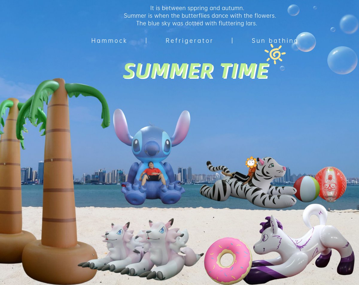 Kristalyn_Wu's tweet photo. Time for beach, let's go 🌊🏖
Email Kris go get more details:hongyi07@foxmail.com

#squeakySaturday #inflatablepooltoy #beachball #inflatabletiger #Stitch #ポケモン #summerfloat #Lycanrock https://t.co/4KYYikOYCX