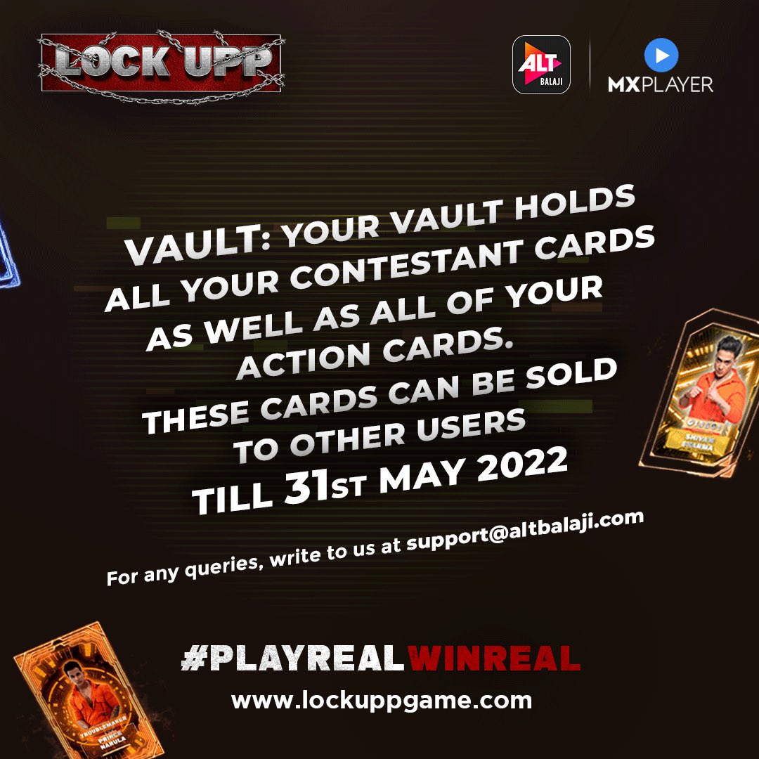 LockuppGame's tweet photo. The Lock Upp Bazaar, Vault, and Wallet are open until 31st of May 2022. Swipe right for more details. https://t.co/qbAgd4g6O5