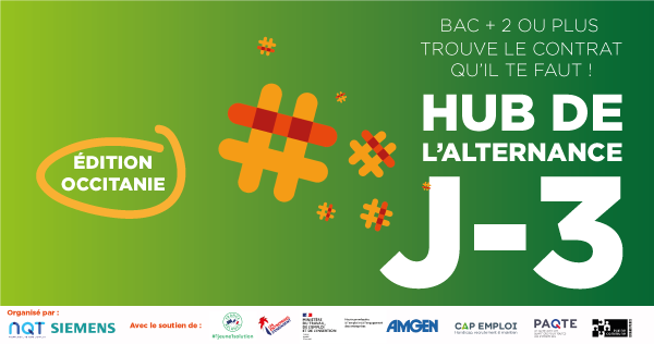🔥 J-3 🔥 Pour tous les jeunes qui recherchent un contrat d'#apprentissage ou un #contratpro : l’édition spéciale #Occitanie du #HubAlternance approche à grands pas !
Retrouve-nous le 10 mai chez Siemens à #Toulouse en t'inscrivant 👉 sie.ag/3FcUJhZ
<a href="/NQTasso/">NQT</a>