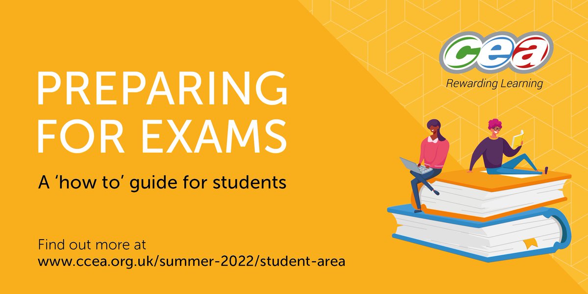 CCEA_info's tweet photo. #GCSE students have you tried to create a revision plan yet?

Don't forget to find a method that works well for you, be that flash cards, mind maps or quizzes with your friends

For more top tips on preparing for an exam check out our guide at:
🔗https://t.co/JMymbQ9Vfb
#Summer22 https://t.co/bkGt7uwxzH