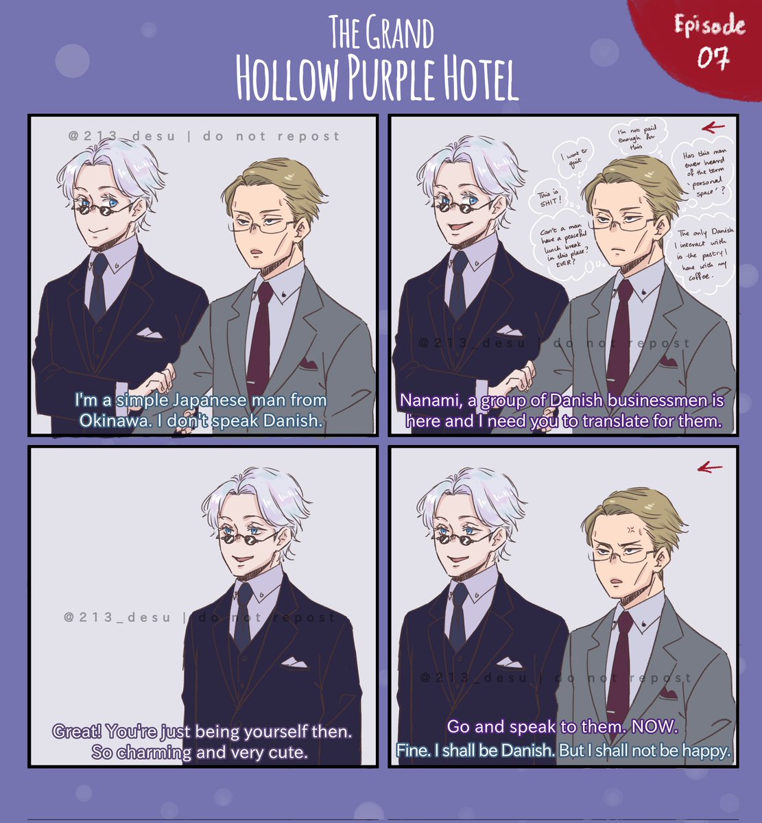 It's 5️⃣7️⃣ day!!
I dunno if I'll make something later, but for now here are some of their moments from the hotel au 