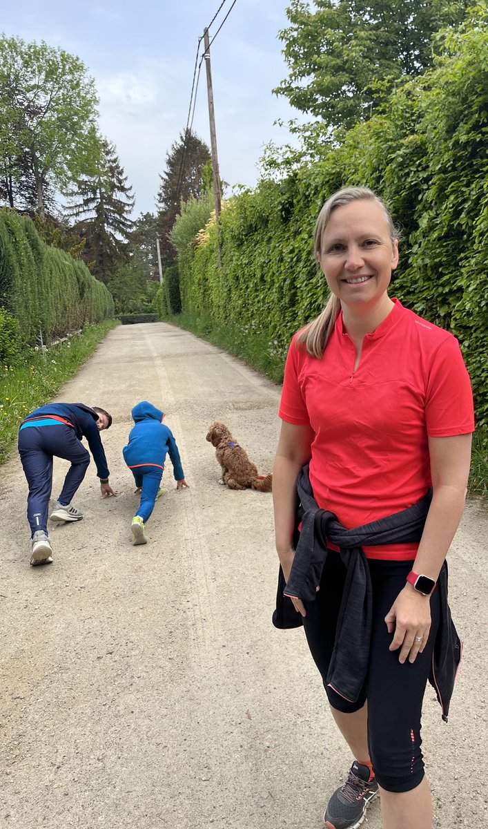 RhianCheckland's tweet photo. On your marks for our #globalmile leg in Tervuren, Belgium. Great team effort @UKinBelgium https://t.co/JtwZ8x8cxT