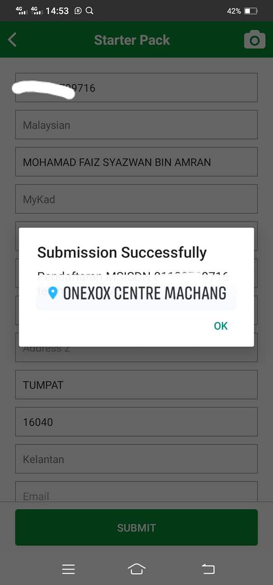 CentreOnexox's tweet photo. Alhamdulillah rezeki raya. Asalnya die nak pakai Digi, sambil-sambil borak tanya die nak pakai wifi modem sekali,terus kite rekemen die pakai xox plan 35 50GB(3mbps). Settle pendaftaran no baru. 

#onexox #onexoxcentremachang #UNL35 #ultimate35 https://t.co/A9mbkXGjVn