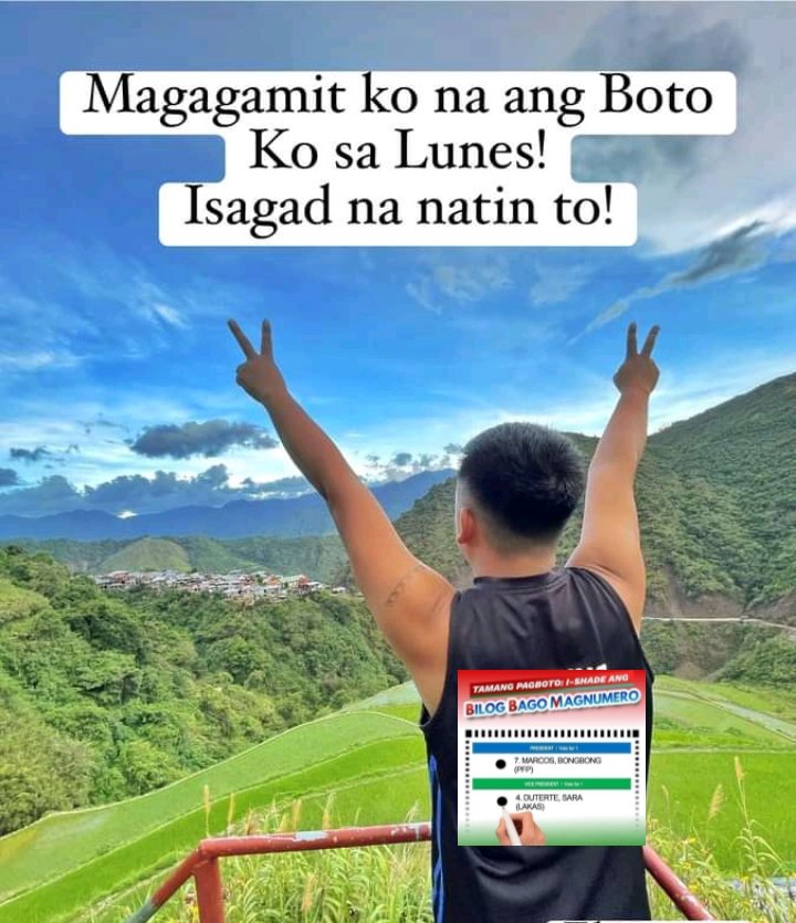 itsMeJom16's tweet photo. ❤️Isagad na natin to ng Todo!💚
PULA ANG PILIPINAS
#BBMSaraUNITEAM https://t.co/eF8qs4qbSZ