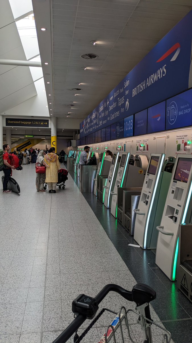 Nicola Poole (@athedges) on Twitter photo Wow <a href="/britishairways/">British Airways</a> Gatwick bag drop queue is insane. Machines standing empty as no staff to check docs. Staff member called Sam who is supposed to be on duty has gone AWOL. Customers missing flights now. Send help! #britishairways #FindSam Wow <a href="/britishairways/">British Airways</a> Gatwick bag drop queue is insane. Machines standing empty as no staff to check docs. Staff member called Sam who is supposed to be on duty has gone AWOL. Customers missing flights now. Send help! #britishairways #FindSam
