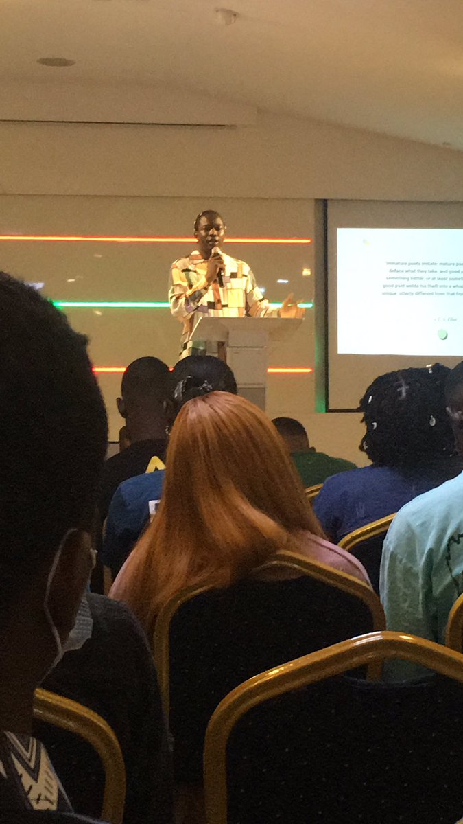 empath_el's tweet photo. @Ayoolafelix just started his talk, and it’s giving… 👏😌
P.s; he’s wearing ashawo shorts 😉😉
#UDC2020 https://t.co/1RzYh70LAc
