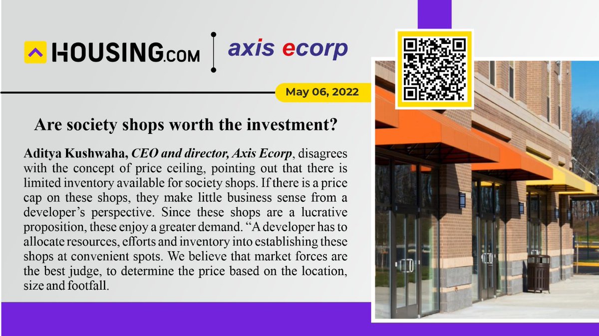 AxisEcorp's tweet photo. Answering the pertinent questions on whether the Society shops should offer a price ceiling, our CEO and Director Aditya Kushwaha says.
#axisecorp #societyshops #concept #offers #priceceiling #limitedinventry #greaterdemand #convenientspots #businessdevelopment #bestlocation https://t.co/Sqry5PqhnQ