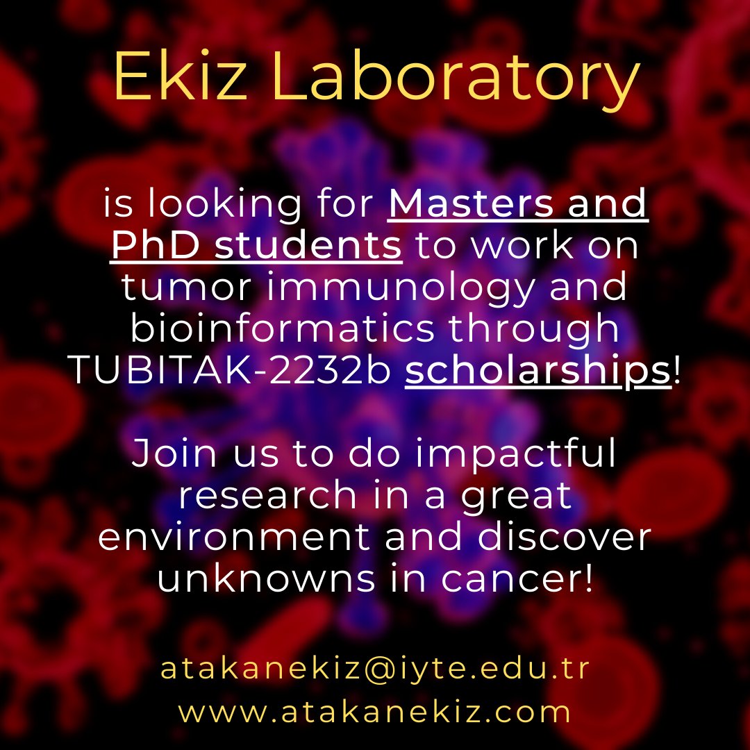 atakan_ekiz's tweet photo. My #lab is recruiting its first generation of trainees! We will work on all sorts of cool stuff including teeny-tiny #RNA thingies that are very important for the #immune response against #cancer🤩We will also generate new analysis software that will make our lives easy! Join us! https://t.co/Iilqy75zs2