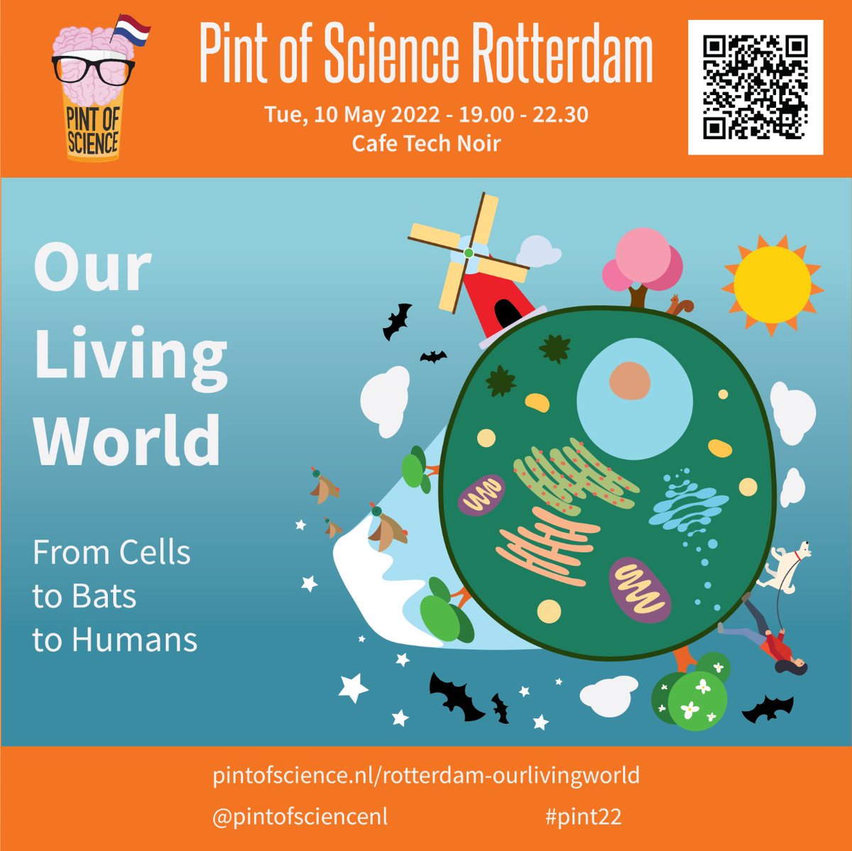 RachelCahalane's tweet photo. Interested in psychology, zoonoses, sex differences in disease or synthetic cells?

Come and listen to @MarijevDalen, @LinekeBegeman, Hanneke Takkenberg and @gijsjekoenderi1 talk about their research at the first ever Rotterdam Pint of Science event! @pintofscienceNL 

#pint22 https://t.co/EPkO6C2IGT
