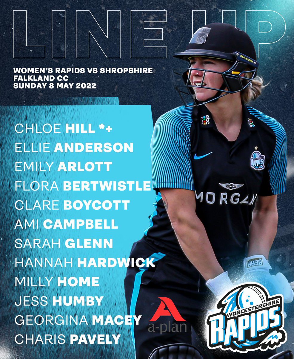 Worcestershire Women's Rapids (@worcscccwomen) on Twitter photo ๐ฅFINALS DAY MATCH SQUAD๐ฅ
Rapids take on <a href="/CricketShrops/">Cricket Shropshire</a> in the 1st Semi finals at 10:30am tomorrow๐
Then the final is at 4:30pm ๐ค
๐ Rapids finish top of the table ahead of finals day!๐
๐ Where at? <a href="/falklandcc/">Falkland CC (Newbury)</a>
โฐ When? 10:30am ๐ 4:30pm๐ค
<a href="/WorcsCCC/">Worcestershire CCC</a> ๐ฅFINALS DAY MATCH SQUAD๐ฅ
Rapids take on <a href="/CricketShrops/">Cricket Shropshire</a> in the 1st Semi finals at 10:30am tomorrow๐
Then the final is at 4:30pm ๐ค
๐ Rapids finish top of the table ahead of finals day!๐
๐ Where at? <a href="/falklandcc/">Falkland CC (Newbury)</a>
โฐ When? 10:30am ๐ 4:30pm๐ค
<a href="/WorcsCCC/">Worcestershire CCC</a>