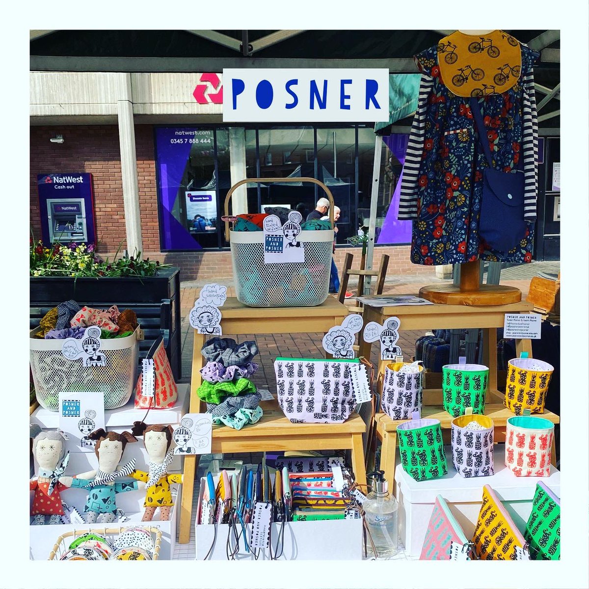 posner_nome's tweet photo. We are at the gorgeous @vintageescapades in Nantwich today. Here until 3.30pm. Look at my stylish neighbours too @brownsugarblooms and @lvh.decorative.arts #posnerandposner # vintageescapades #handcraftedtextiles #handprintedtextiles #childrenswear #nantwich #marketlife #indie https://t.co/R7OUSzjHhx