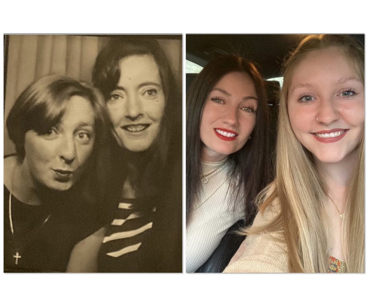 saharri1982's tweet photo. My Mum and her (late) little sister and my cousin and me. Was so wonderful looking through her photo albums. Apples don’t fall far from the tree! #strongwomen #windowintime ❤️ https://t.co/SDboT58DH4