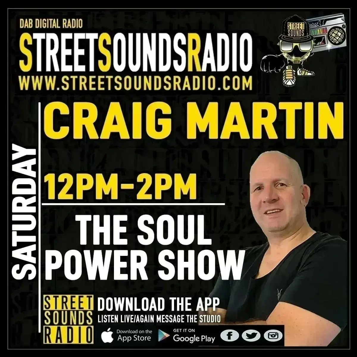 DJCraigMartin1's tweet photo. Back on yer radio @ 12 noon for Soul Power 2022.  Street Sounds Radio 
Come join me

DAB Essex, Online, Sonos, Alexa - u know that https://t.co/mMwJQSSPnC