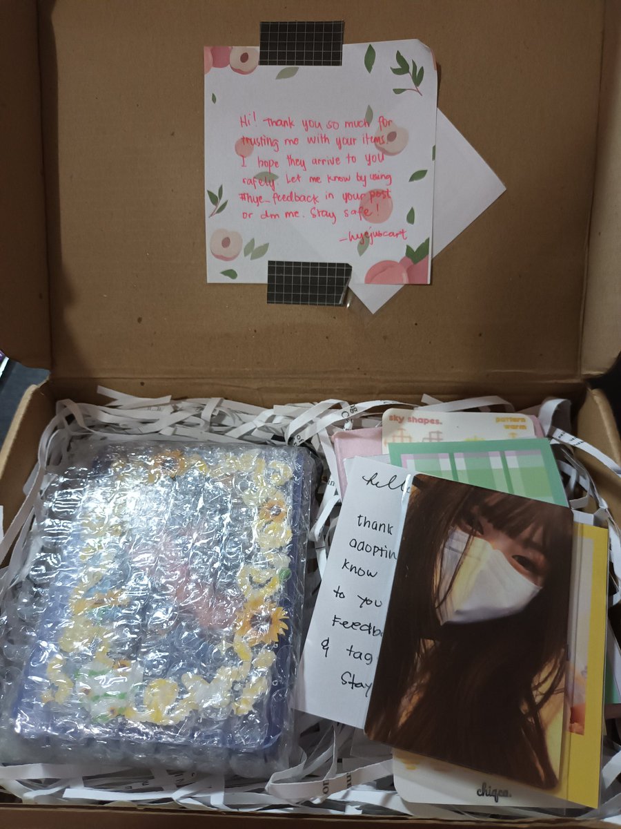 caprimails's tweet photo. π #capri_mails
hello @hyejuscart ! my items arrived safely today, thank you for taking care of them and for the haseul tcs ππ till our next transaction π«Ά wala na sa pic yung freebies nakain na hehe #hye_feedback https://t.co/NI1Nl4TzAo