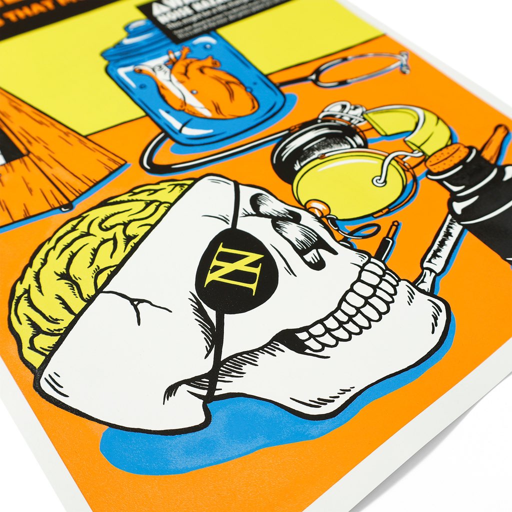 【希少】The BONEZ ツアー限定 シルクスクリーンポスター 完売品 T.A.Z. HELMET SUMMER TOUR '94 シルクスクリーンポスター vint