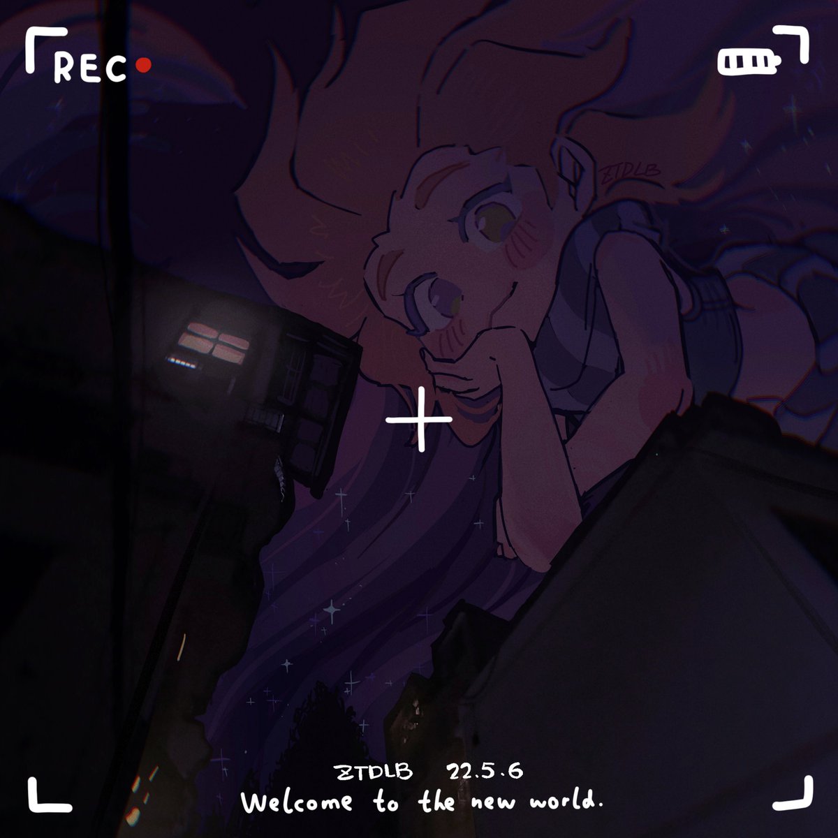 ZTDLB1's tweet photo. “when the beings here look up，do they think we're looking back？🌃”

（*It was taken last night when I went downstairs to throw out the trash.🤫）
#zoe #LeagueOfLegends #LeagueOfLegendsFanArt https://t.co/6mveoyOCkf