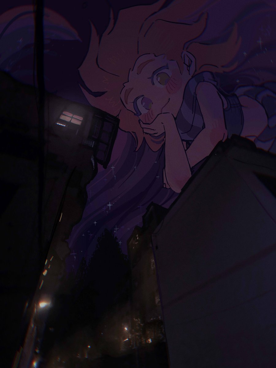 ZTDLB1's tweet photo. “when the beings here look up，do they think we're looking back？🌃”

（*It was taken last night when I went downstairs to throw out the trash.🤫）
#zoe #LeagueOfLegends #LeagueOfLegendsFanArt https://t.co/6mveoyOCkf
